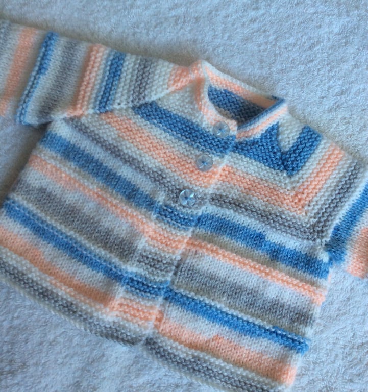 Baby cardigan matinee coat 0-3 months 