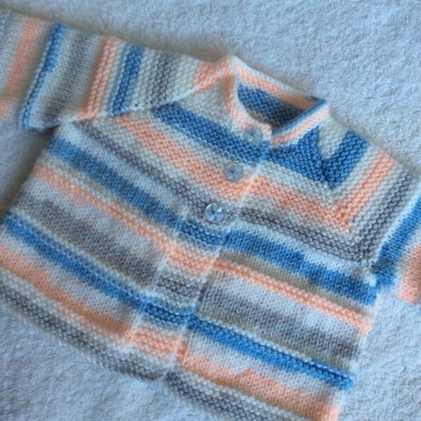 Hand knitted baby cardigan 