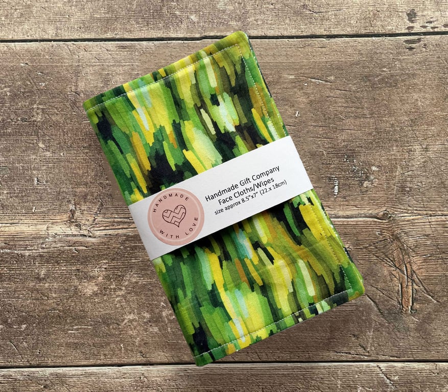 Handmade 2 Pk Face Wipes, Face Cloths, Face Flannels, Eco-Friendly Wipes-FCW42