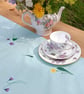 Linen Table Runner with Embroidered Flowers - Image 10
