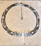 Labradorite and Quartz, Navy seed beads Layered Choker Night Spell - Image 4