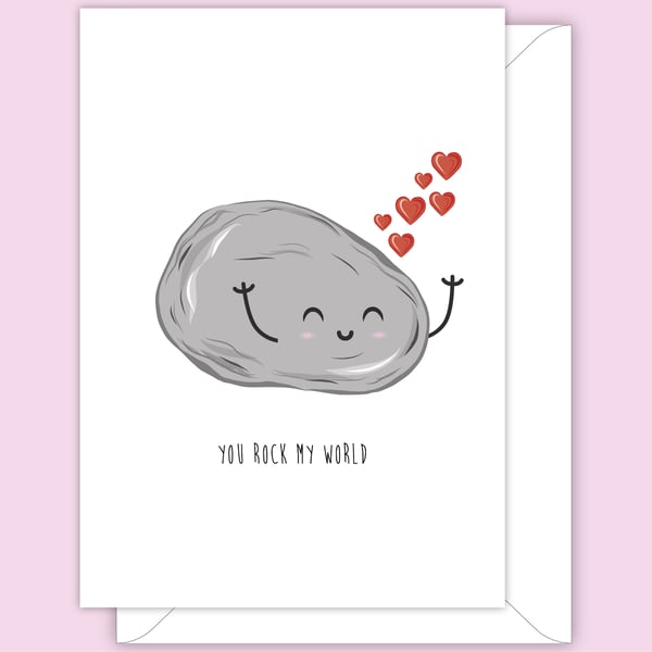 Funny Anniversary Card, You Rock My World