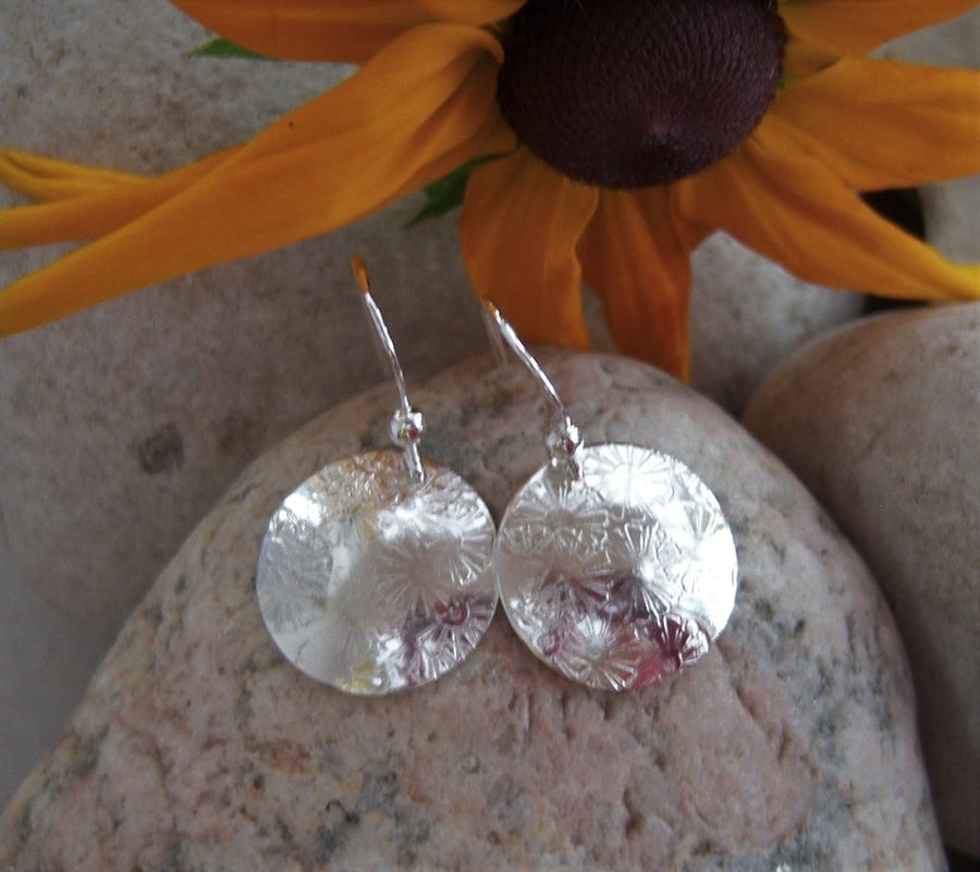 Circle earrings in sterling silver