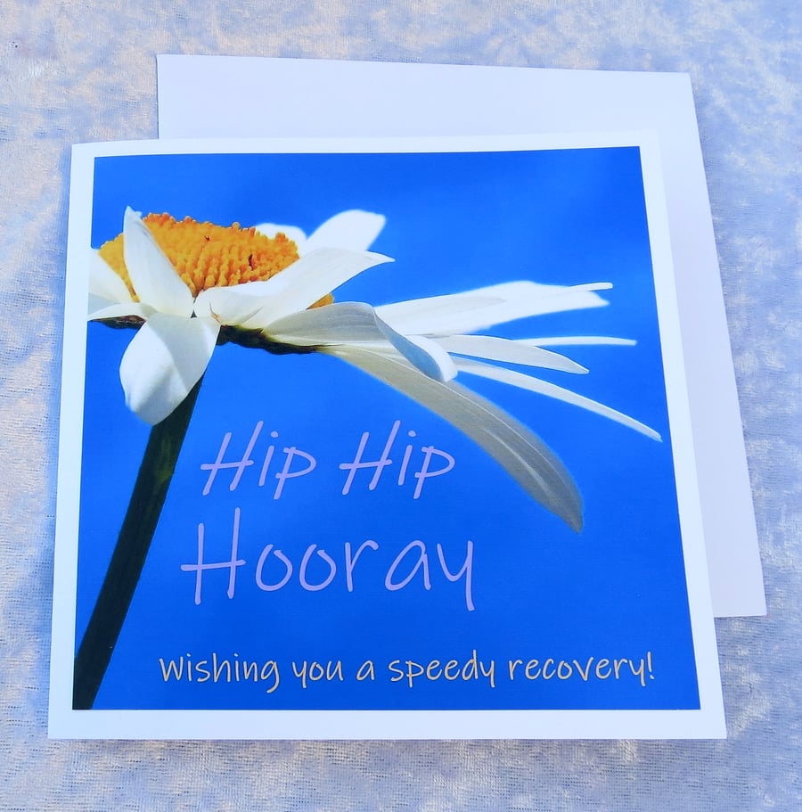 Hip surgery, new hip, surgery card
