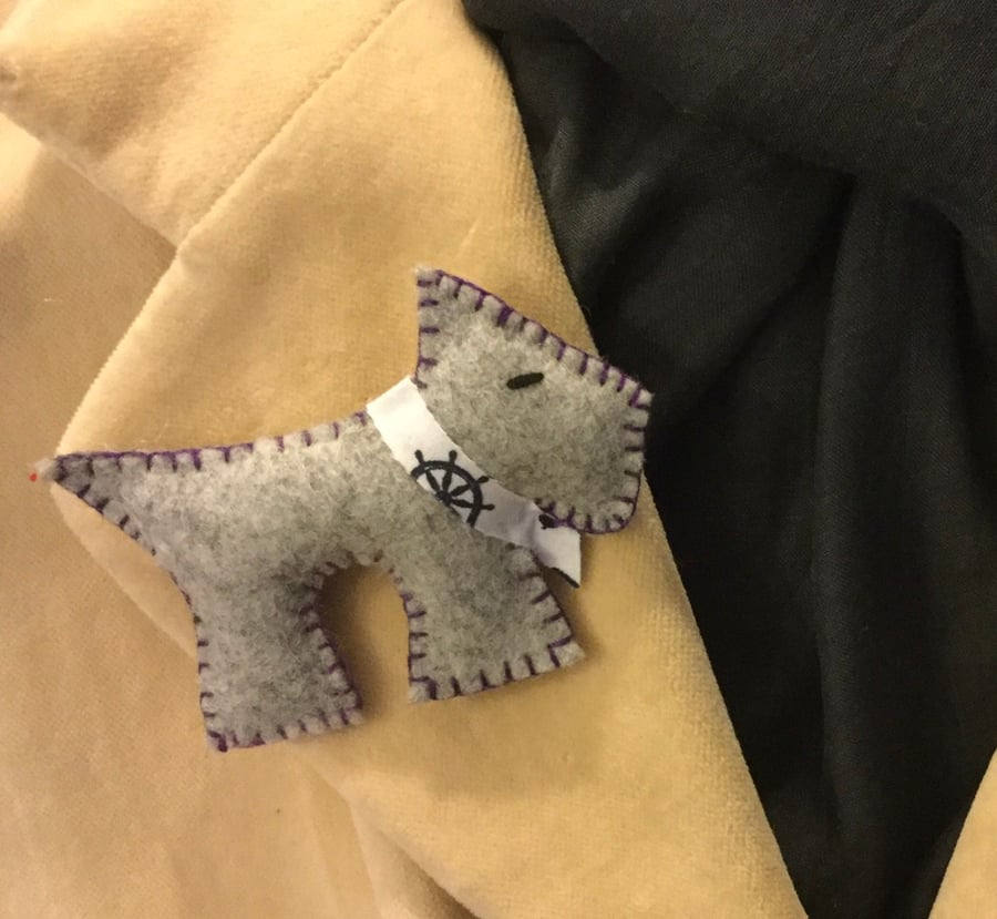 Sailor Dog Brooch Seconds Sunday