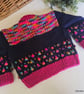  Designer Bobble Hand Knitted Baby Girl's Cardigan 6-12months size - Image 2