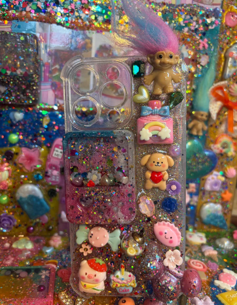 Game Boy Glitter Shaker iPhone 16 Pro Max Case, Kawaii Troll Decoden Phone Cover