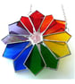 Rainbow Windmill Stained Glass Suncatcher Abstract 007 - Image 1