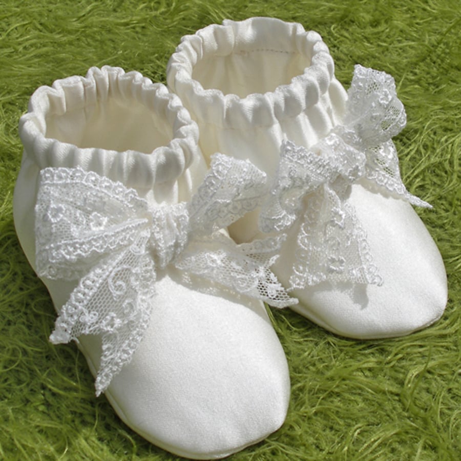 Satin Christening Boots