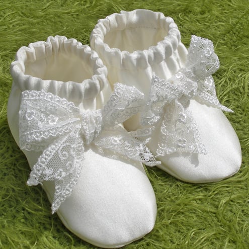 Satin Christening Boots