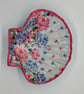 Scallop shell jewellery tray - pink floral 
