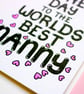 Happy Mother's Day To The Worlds Best Nanny Mother's Day Card - Image 9