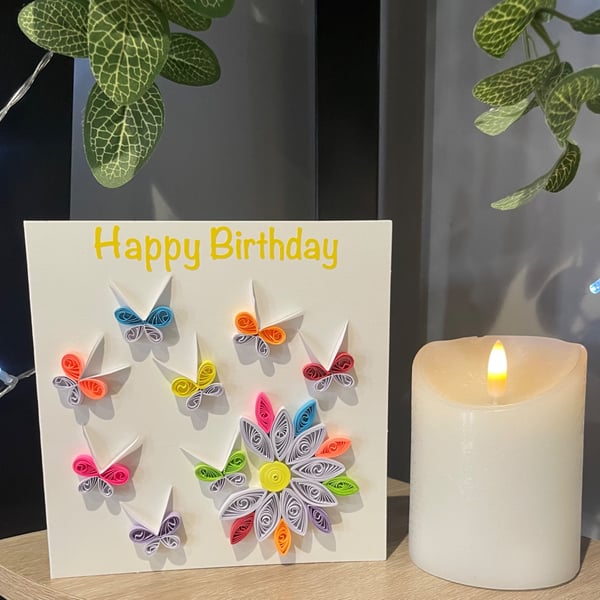 Stunning Handmade Quilled flower Card