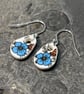 Handcrafted Ceramic Earrings, One of a Kind, Sterling Silver Eco Friendly Gifts.