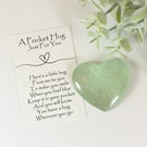 Jade Glitter Resin Pocket Hug Heart & Card