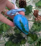 Forget me not hand-painted ceramic heart bauble - Image 3