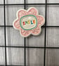 Large Smile pottery magnet pink - Image 2