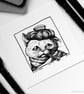 SALE - Weak Poorly Kitty Sad Cat - Day 15 Inktober 2018 - Mini Cat Drawing - Image 3