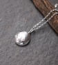 Solid Silver Pebble Pendant, Silver Pebble Necklace, Recycled, Eco-friendly