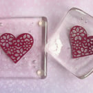 Fused Glass coaster and Trinket Dish