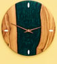 Olive and resin wall clock