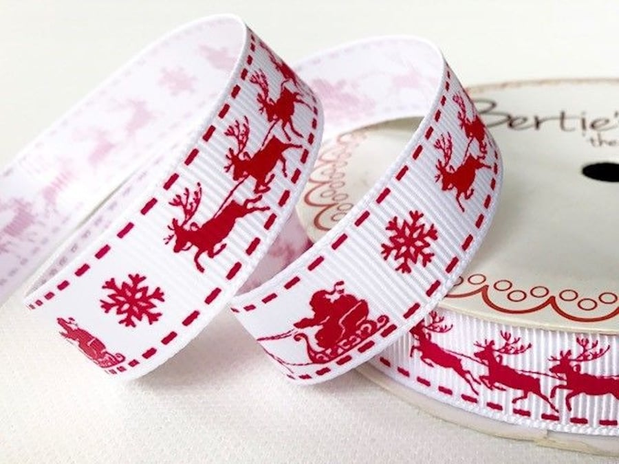  Santa Sleigh Ribbon