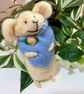 Tilly the white needle felted mouse