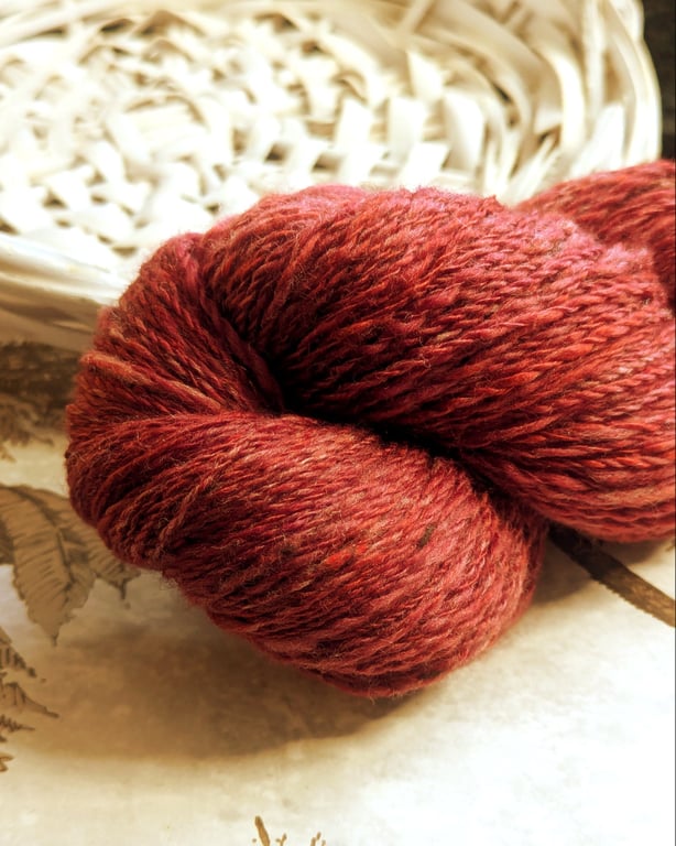 Gulab Jamun hand spun yarn – Merino and silk blend - 330 yards