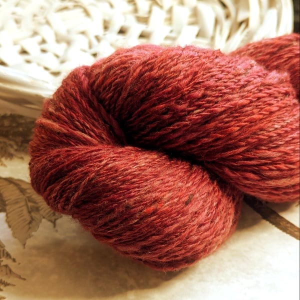 Gulab Jamun hand spun yarn – Merino and silk blend - 330 yards