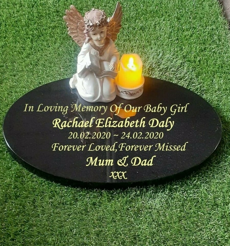 Personalised Granite Memorial Marker Baby Grave Stone Cemetery Headstone Plaque