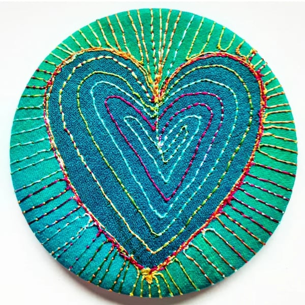 Heart Pocket Mirror 58mm Fabric Pocket Mirror Handbag Accessory