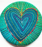 Heart Pocket Mirror 58mm Fabric Pocket Mirror Handbag Accessory