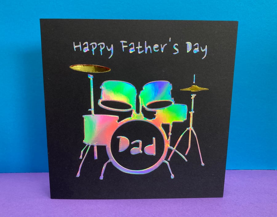 Drums Father's Day Card - Card for a drummer