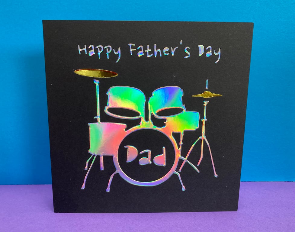 Drums Father's Day Card - Card for a drummer
