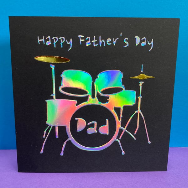 Drums Father's Day Card - Card for a drummer