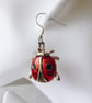 Large Ladybird Enamelled Earrings - Perfectly Imperfect