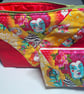 100% Cotton Patchwork Pouches, lined with Zips. Lots of colours, designs & sizes