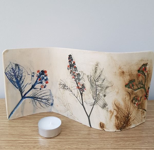 Wild Autumn Berries Ceramic Curve Art