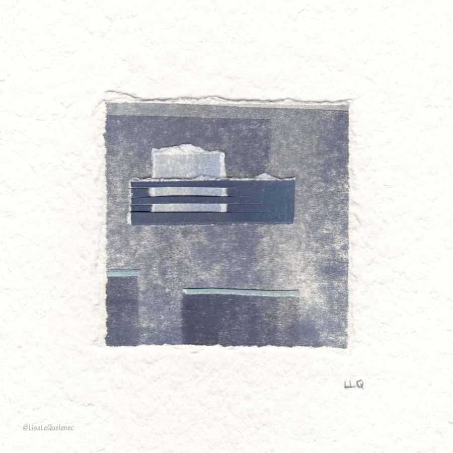 No.9 original minimalist abstract coastal inspired collage