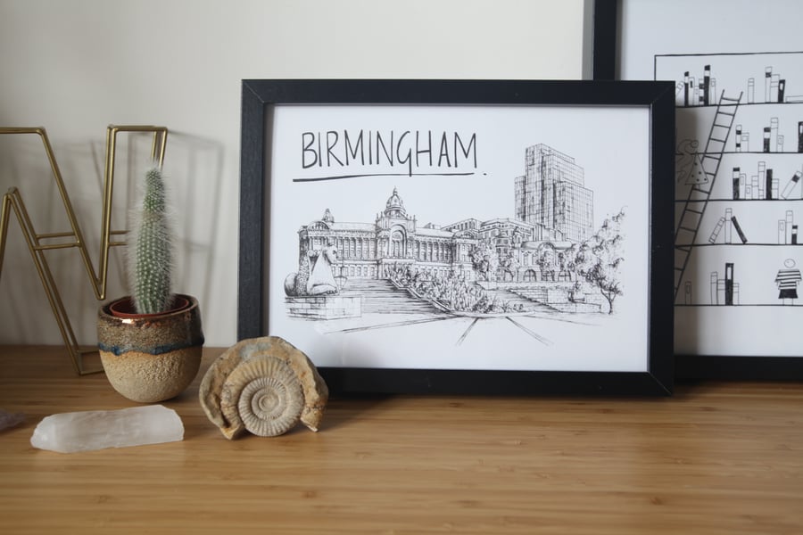 Birmingham Skyline Print