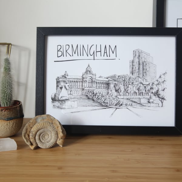 Birmingham Skyline Print
