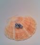 Bracelet and Earring Set Made with White Ceramic Beads with Blue Pattern - Image 3