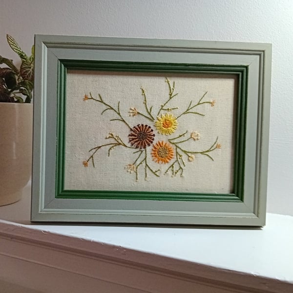 Hand Embroidered Framed Picture