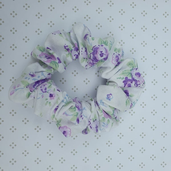 Hair Scrunchie, patterned cotton, large