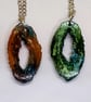 Resin Geode pendants