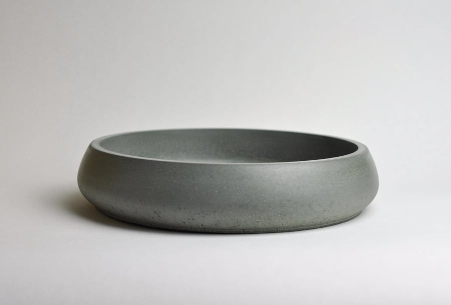 Large Concrete Bowl Handmade Heavy Textured Cement Bowl Beton Home Decor Modern 
