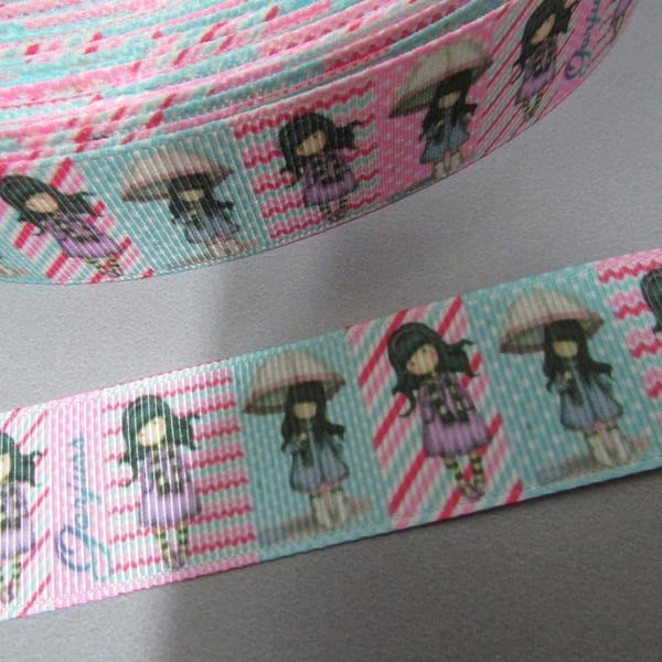 Cute Girl Grosgrain Ribbon x 1 metre