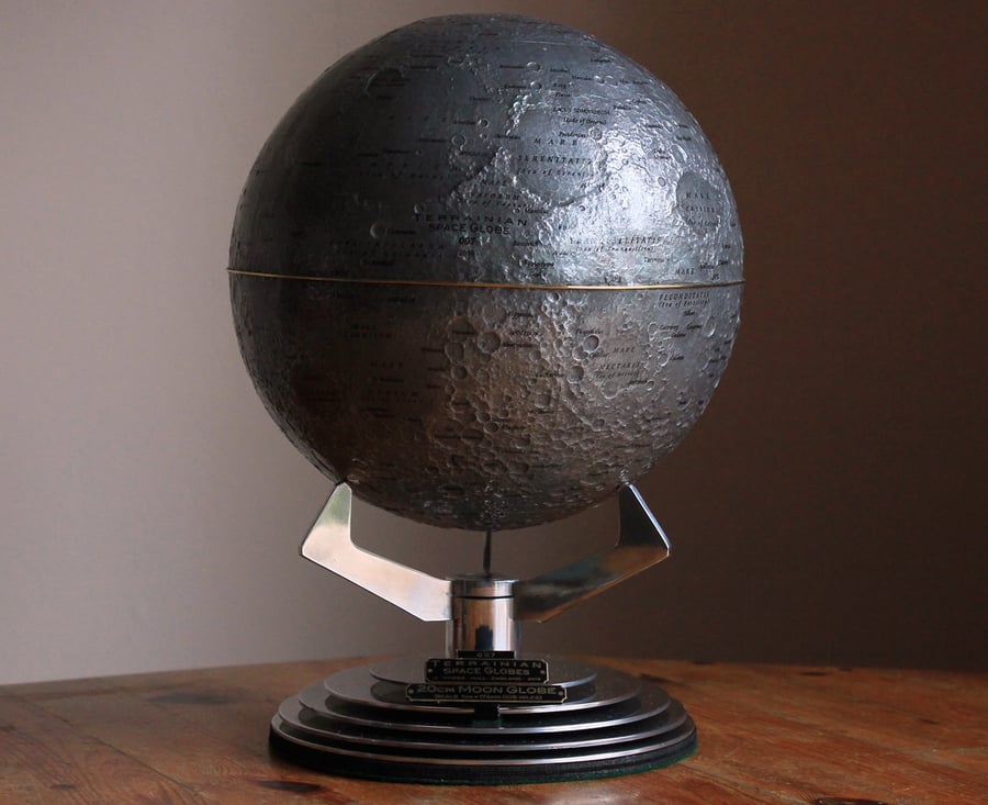 Moon Globe (20cm) with accurate and highly detailed raised relief.