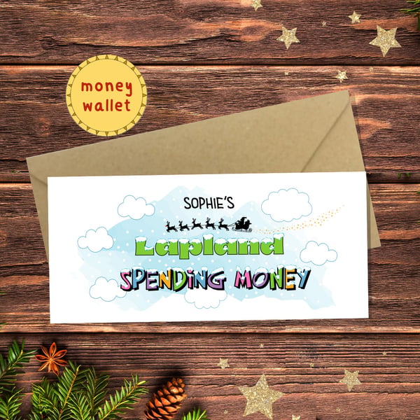 Lapland Holiday Spending Money Wallet Card - cash gift envelope