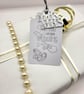 Gold Foiled Wedding Gift Tag, Glitter Mr & Mrs, Handmade Label - Image 2